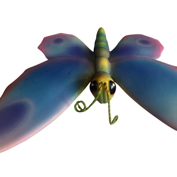 Colorful Metal Ceramic Butterfly & Dragonfly Wall Decor Set Wall Hanging - Picture 10 of 16